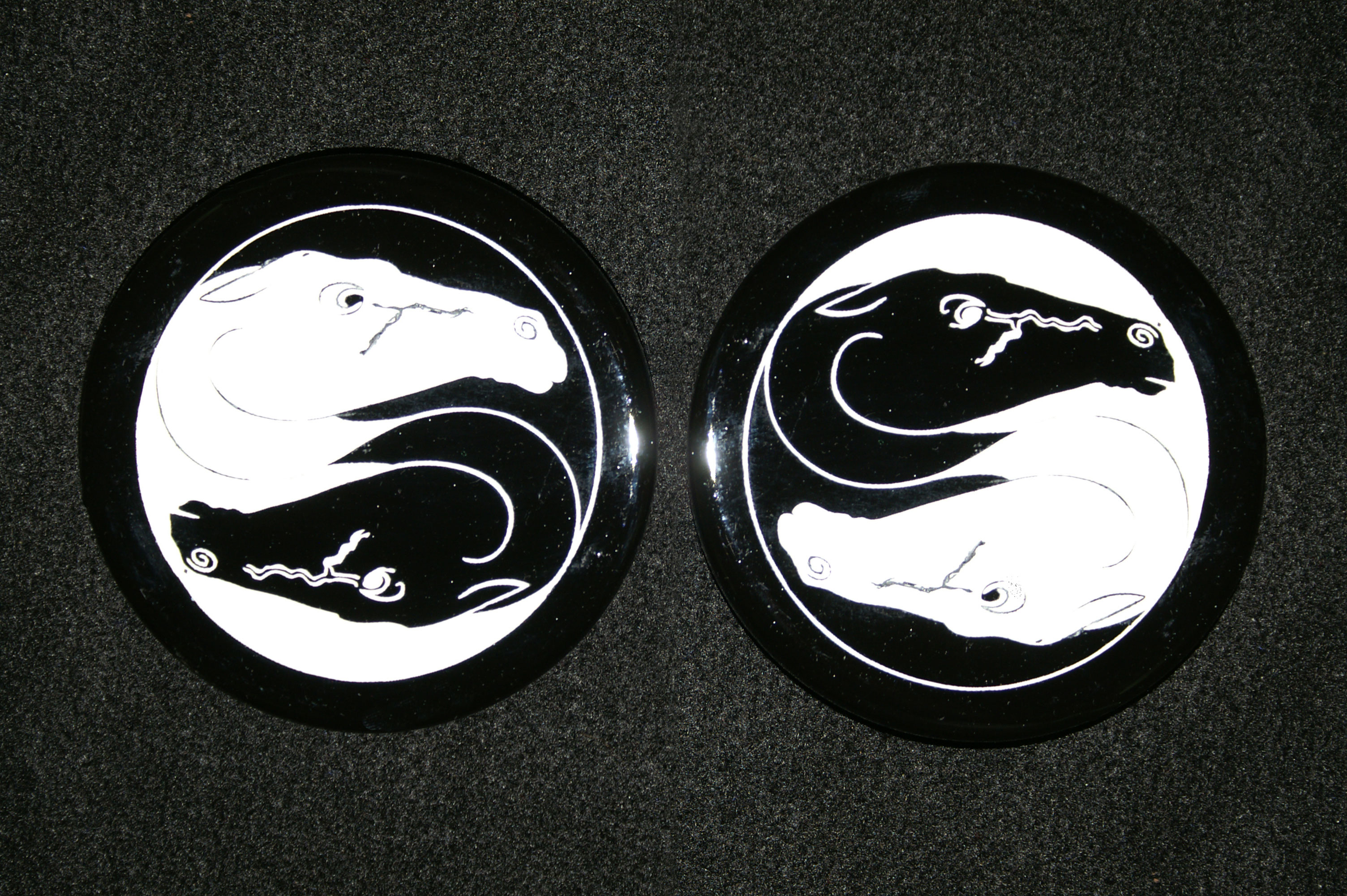 Yin Yang Horse Coasters